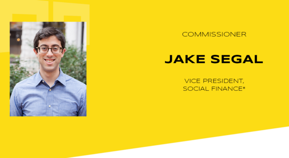 Yellow resource page featuring Jake Segal, Vice President of Social Finance.